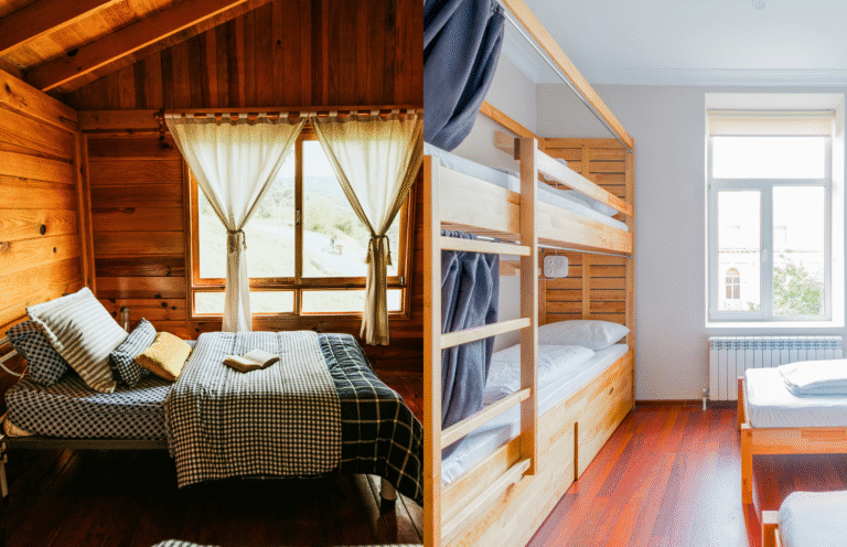 Airbnb vs Hostels Cover Image - comparison of the two accommodations