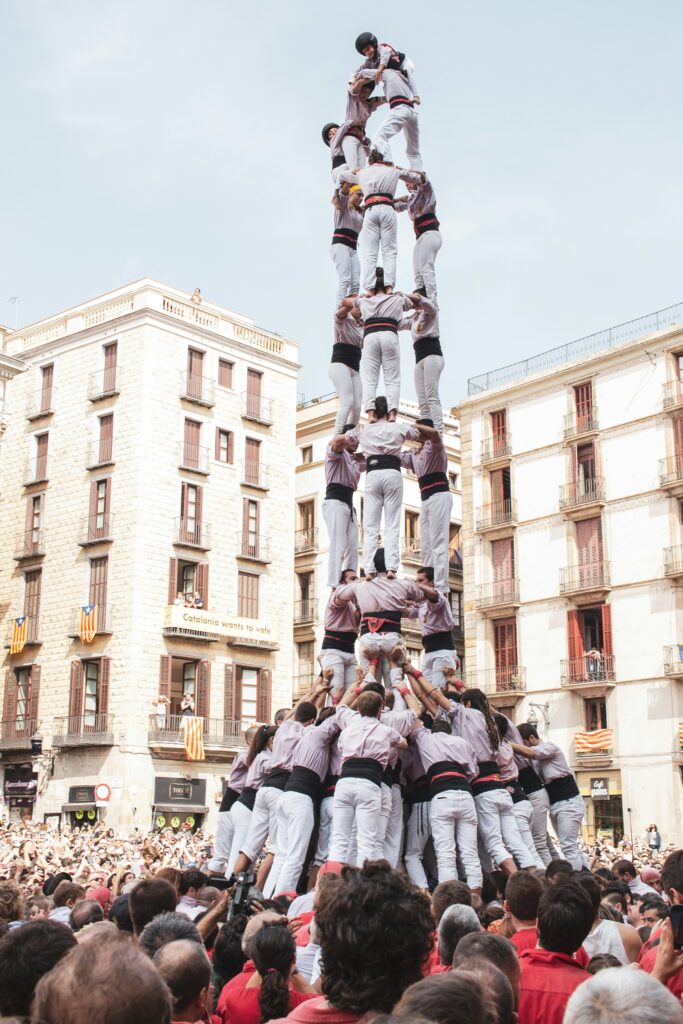 Traveletty - Free Local Events and Festivals - Castells competition or the human tower festival in Catalonia