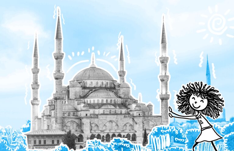 Traveletty - Free Travel Attractions - Featured Image - The exterior structure of the beautiful Blue Mosque in Istanbul, Turkey