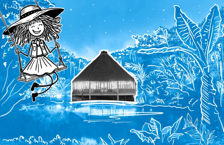 Traveletty - Jungle Huts - Beautiful jungle lodge in the middle of the forest during night time